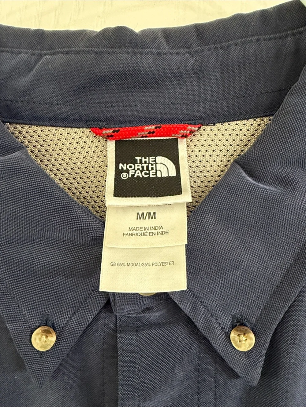 The North Face Men's Navy Blue Button-Up Shirt